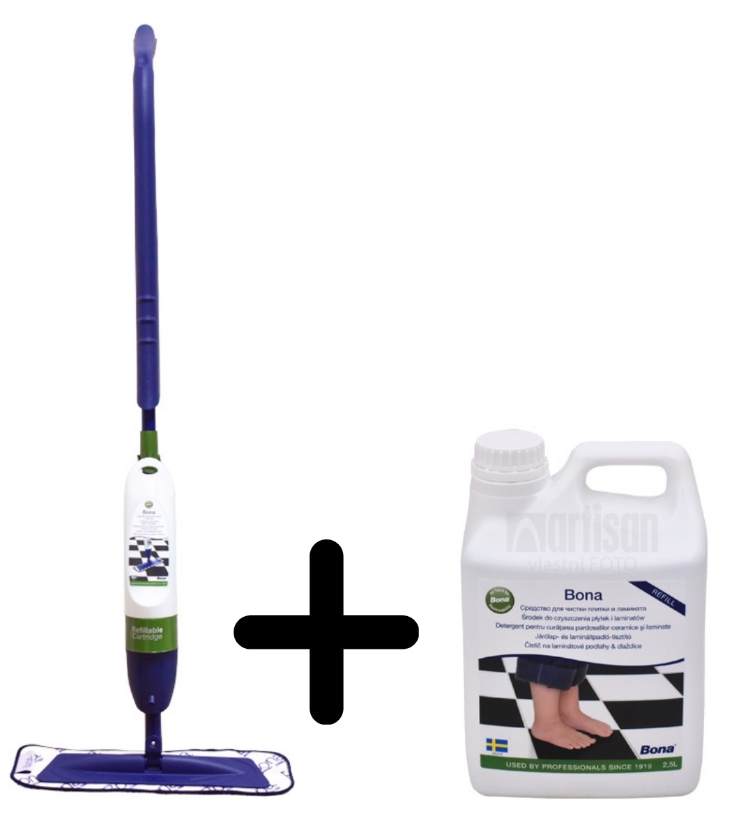 BONA Spray Mop na laminátové podlahy a dlaždice + čistič 2.5 l ZDARMA