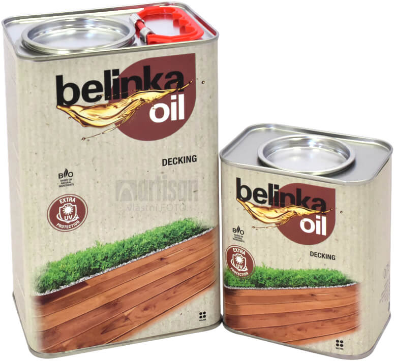 BELINKA Oil Decking - terasový olej v objemu 0.75 l a 2.5 l