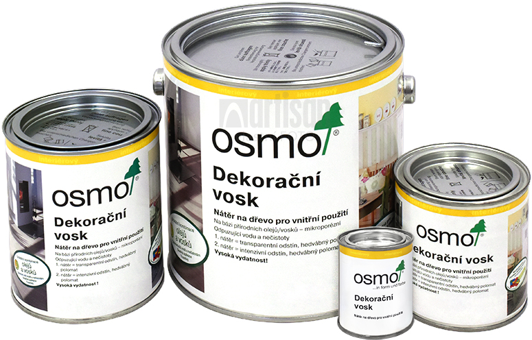 OSMO Dekorační vosk intenzivní - velikost balení 0.005 l, 0.125 l, 0.375 l, 0.75 l a 2.5 l