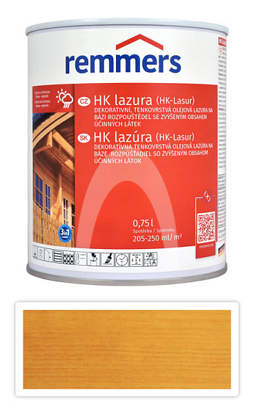REMMERS HK lazura - ochranná lazura na dřevo pro exteriér 0.75 l Dub světlý