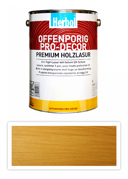 HERBOL Offenporig Pro Decor - univerzální lazura na dřevo 5 l Světlý dub 1401