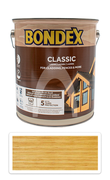 BONDEX Classic - matná tenkovrstvá syntetická lazura 5 l Dub