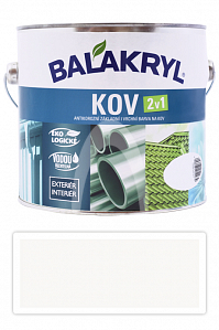 BALAKRYL Kov 2v1 - vodouředitelná antikorozní barva na kov 2.5 l Bílá 0100