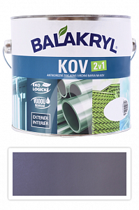 BALAKRYL Kov 2v1 - vodouředitelná antikorozní barva na kov 2.5 l Pastelově šedá 0101