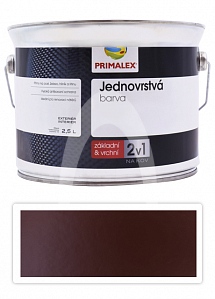 PRIMALEX 2v1 - syntetická antikorozní barva na kov 2.5 l Hnědá