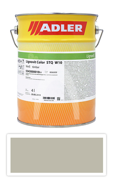 ADLER Lignovit Color - vodou ředitelná krycí barva 4 l Kieselgrau / Štěrková šedá RAL 7032