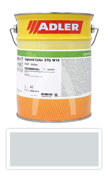 ADLER Lignovit Color - vodou ředitelná krycí barva 4 l Lichtgrau / Světle šedá RAL 7035