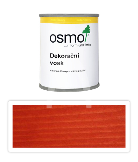 OSMO Dekorační vosk intenzivní odstíny 0.125 l Červený 3104