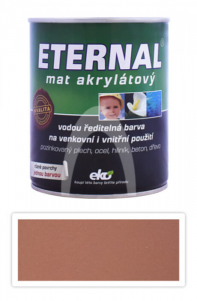 ETERNAL Mat akrylátový - vodou ředitelná barva 0.7 l Cihlově červená 08