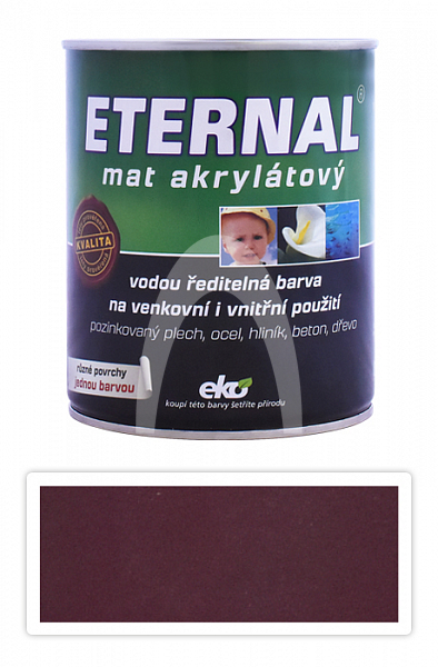 ETERNAL Mat akrylátový - vodou ředitelná barva 0.7 l Višňová 023
