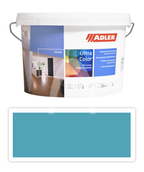 Adler Aviva Ultra Color - malířská barva na stěny v interiéru 3 l Gletscherspalte AS 17/5