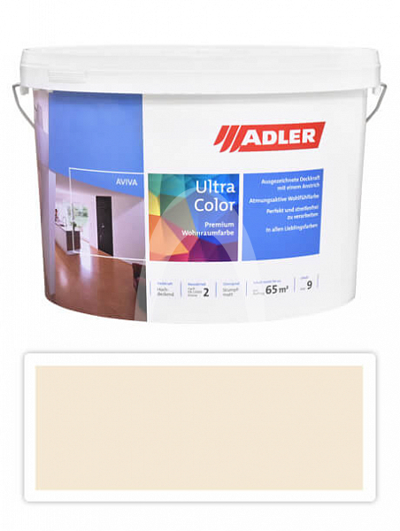 Adler Aviva Ultra Color - malířská barva na stěny v interiéru 9 l Schneegestöber AS 10/1