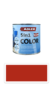 ADLER 5in1 Color - univerzální vodou ředitelná barva 0.75 l Feuerrot / Ohnivě červená  RAL 3000