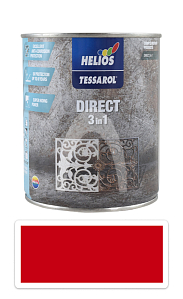 TESSAROL Direct 3in1 - antikorozní barva na kov 0.75 l Červená RAL 3000