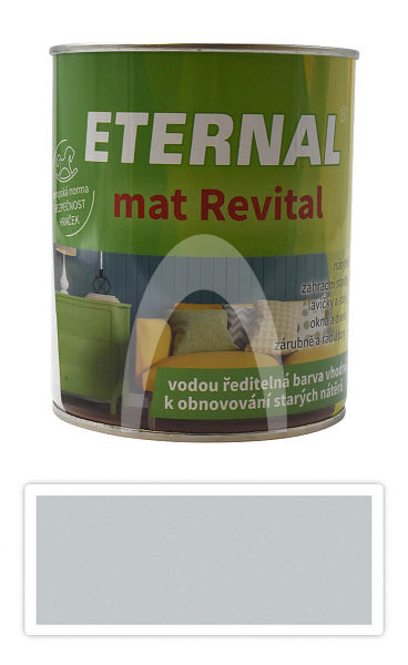 ETERNAL mat Revital - univerzální vodou ředitelná akrylátová barva 0.7 l Světle šedá RAL 7035