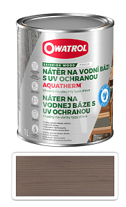 OWATROL Aquatherm - UV ochranný nátěr na dřevěné povrchy v interiéru a exteriéru 1 l Grafitově šedá