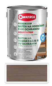 OWATROL Aquatherm - UV ochranný nátěr na dřevěné povrchy v interiéru a exteriéru 5 l Grafitově šedá